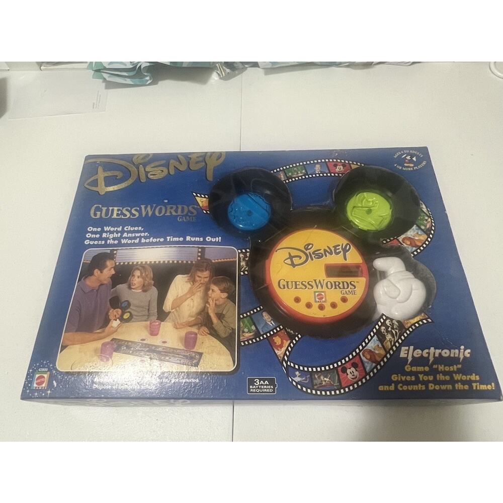 VTG 2000 Disney Guess Words‎ Electronic Board Game - 100% Complete Sealed